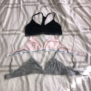 Calvin Klein 3-pack of Bralettes size medium